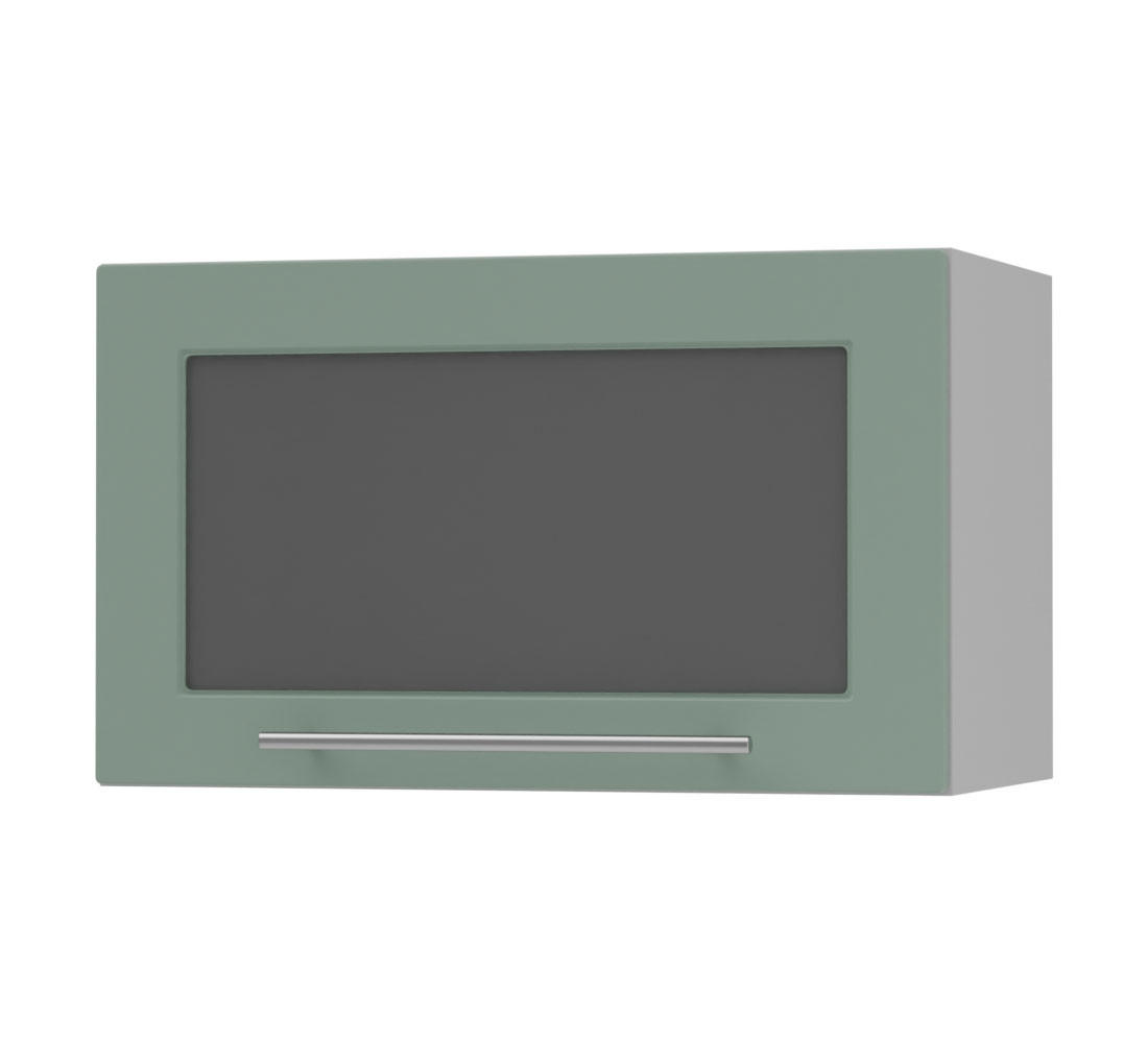 KLAPPHÄNGESCHRANK Kvantum W4BS/60-AV Mint Matt / Grau Matt 60 / 32,5 / 36cm - Grau/Mintgrün, Holz/Holzwerkstoff (60/36/32.5cm) - Feldmann-Wohnen