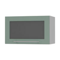 KLAPPHÄNGESCHRANK Kvantum W4BS/60-AV Mint Matt / Grau Matt 60 / 32,5 / 36cm - Grau/Mintgrün, Holz/Holzwerkstoff (60/36/32.5cm) - Feldmann-Wohnen