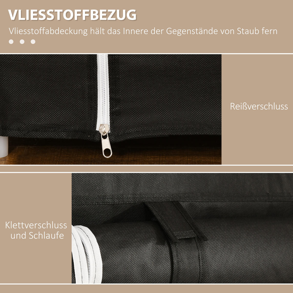 STOFFSCHRANK, Faltschrank, Schwarz - Schwarz, Metall (43/162.5/150cm) - HOMCOM