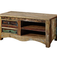TV-BOARD Altholz 110x50x50 mehrfarbig lackiert NATURE OF SPIRIT #20 - Multicolor, Holz (50/50/110cm) - Massivmoebel24