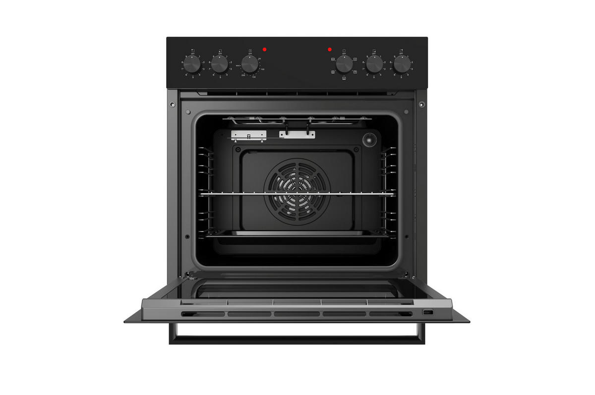 EINBAUHERDSET SOEHE5EB mit Glaskeramikkochfeld schwarz - Schwarz Hochglanz, Glas (62.5/64.7/57.6cm) - PKM