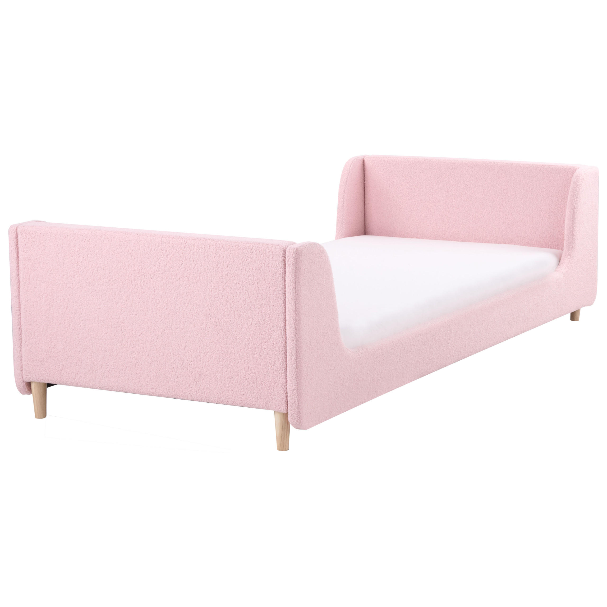 KINDERBETT 90x200 cm Rosa Laye - Pink, Textil (90/200cm) - Beliani