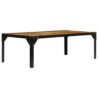 COUCHTISCH Raues Massives Mangoholz und Stahl 110 cm - Braun, Holzwerkstoff (110/55/35cm) - furnicato