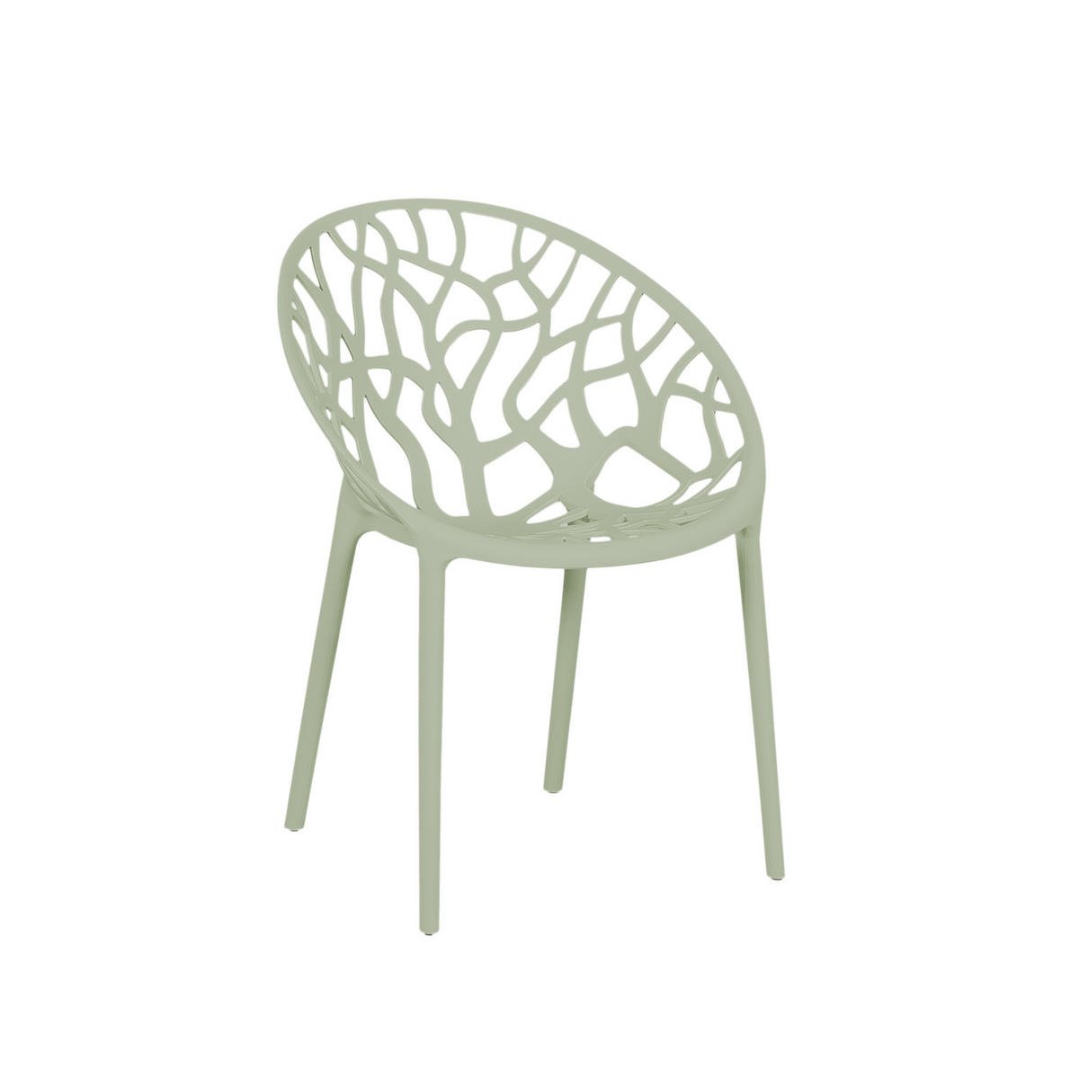 STUHL FÜR DRAUSSEN Rhona Grün 52 cm x 79 cm - Grün, Kunststoff (52/79/60cm) - Klast Home