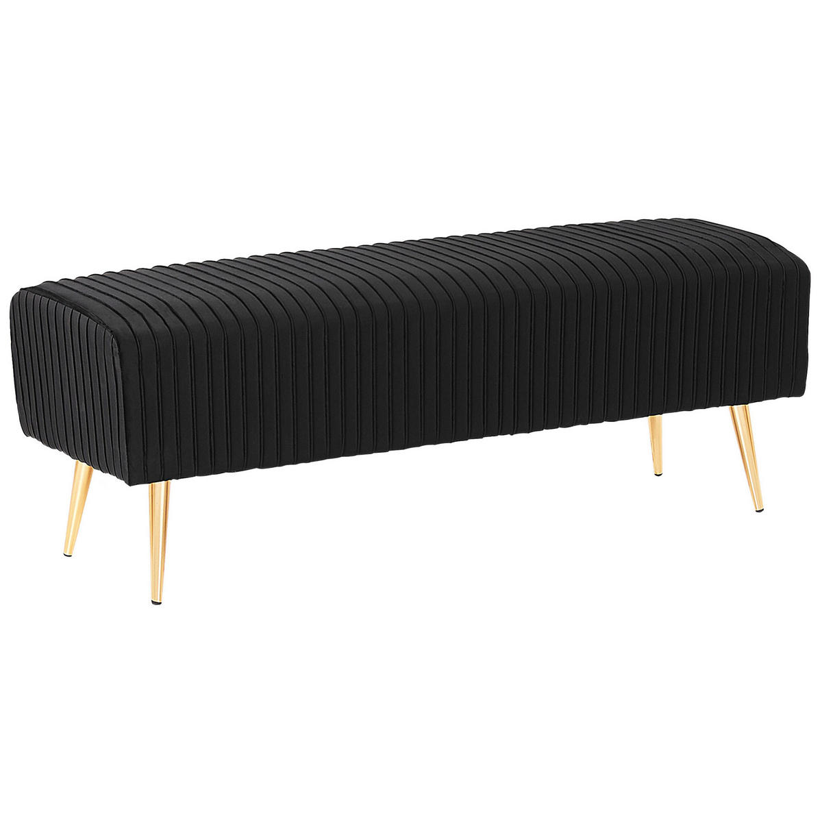 BANK Schwarz Paterson - Goldfarben/Schwarz, Textil (118/42/40cm) - Beliani