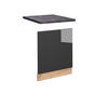 FRONTBLENDE Fame-Line Anthrazit Hochglanz 60 cm, AP Anthrazit - Anthrazit/Eiche Wotan, Holzwerkstoff (60/67.4/1.6cm) - Vicco