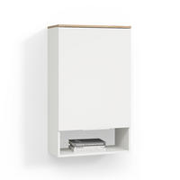 HÄNGESCHRANK Piave Weiß/Sonoma 60 x 100 cm mit Tür - Weiß/Sonoma Eiche, Holzwerkstoff (60/100/30cm) - Livinity®