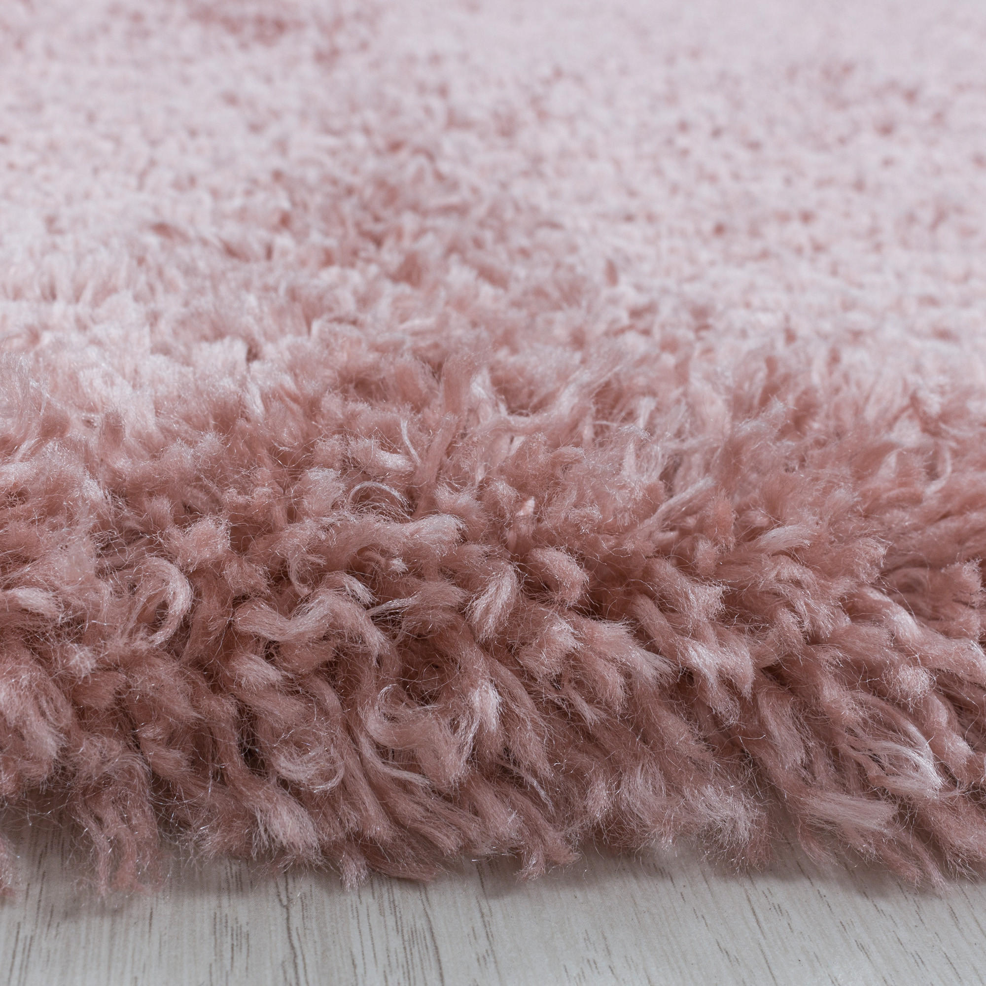 TEPPICH Hochflor Shaggy Uni Style Polypropylen Wohnzimmer Rosa Rund 200x200 - Rosa, Textil (200/200cm) - KADIMA DESIGN