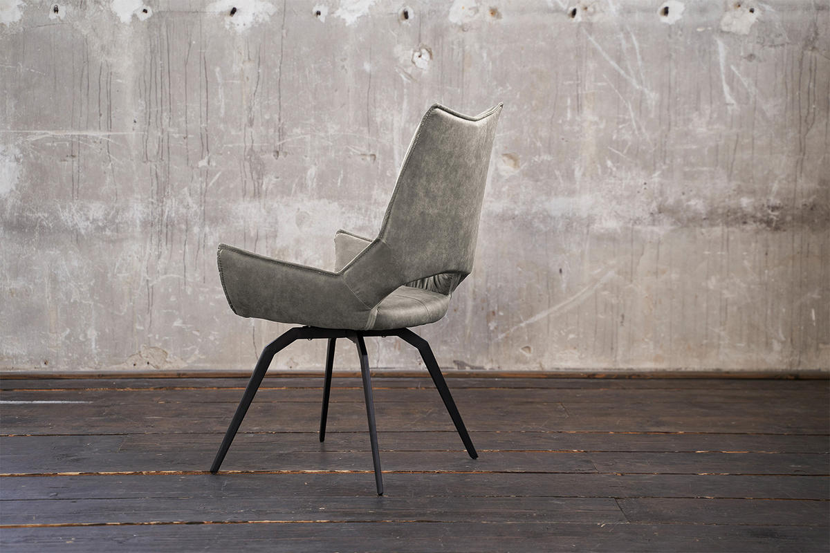 DREHSTUHL SIVO Hellgrau Webstoff - Hellgrau, Textil (57/95/56cm) - KAWOLA