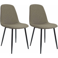 ESSZIMMERSTUHL Maryam 2er Set 88x45x54 cm taupe - Taupe, Textil (45/88/54cm) - furnicato