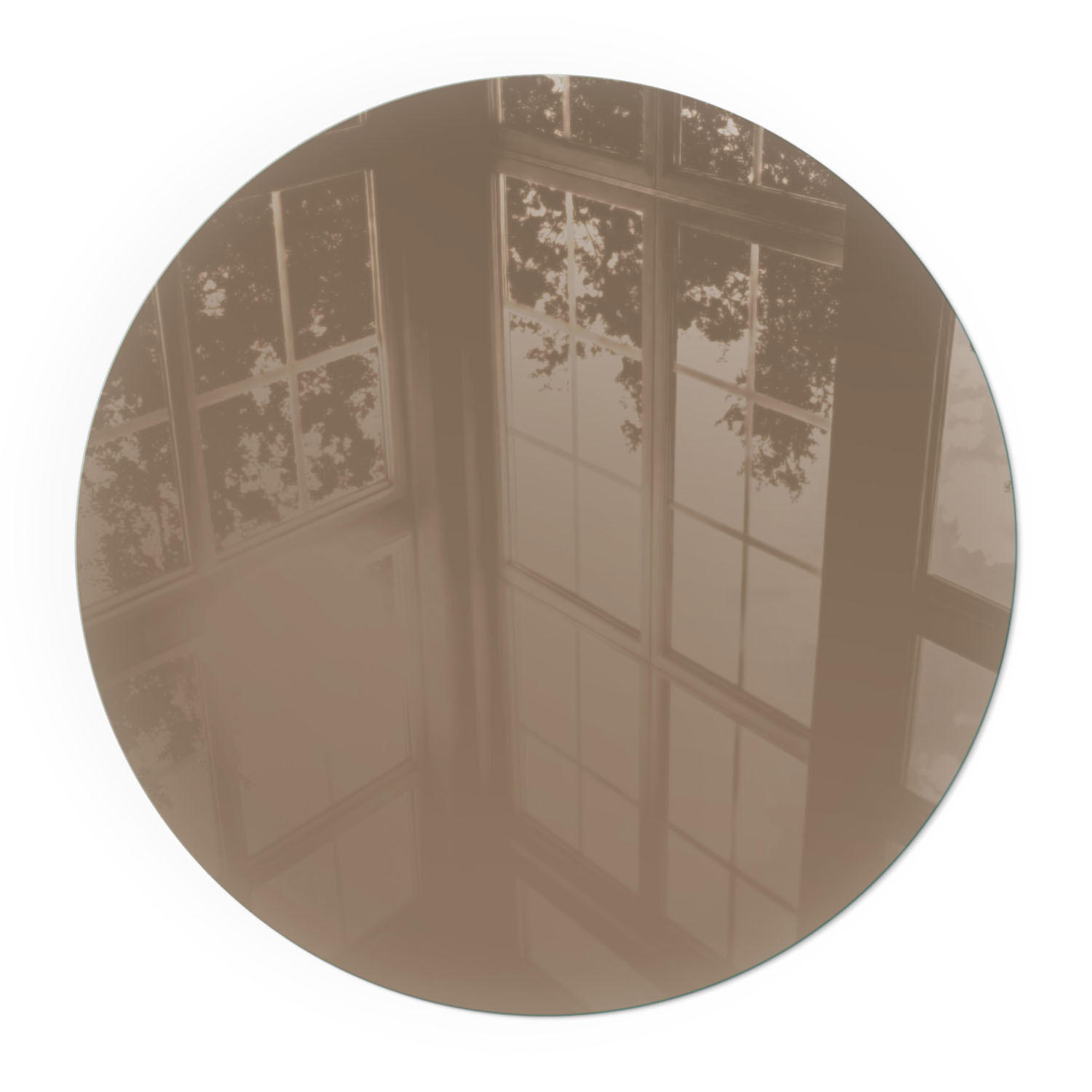 GLASPLATTE für Kamin Ø 100 cm - Braun, Glas (100/100/0.4cm) - TULUP