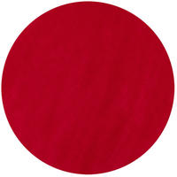TEPPICH Kurzflor Uni-Farbe Microfaser Antirutsch Wohnzimmer waschbar Rot Rund 120x120 - Rot, Textil (120/120cm) - KADIMA DESIGN
