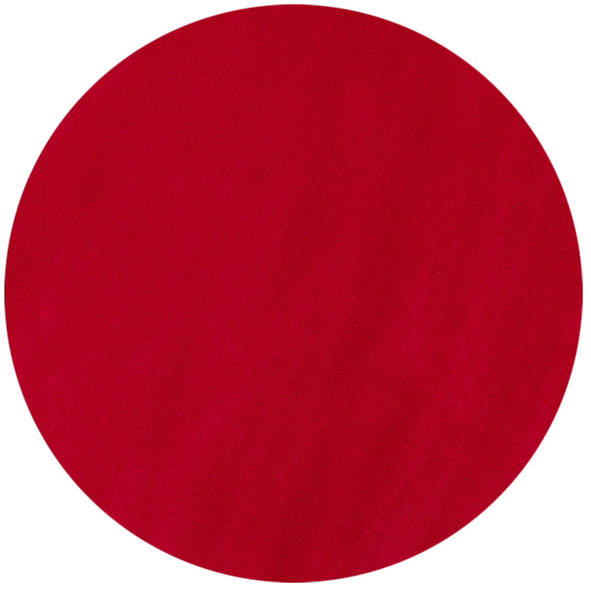 TEPPICH Kurzflor Uni-Farbe Microfaser Antirutsch Wohnzimmer waschbar Rot Rund 120x120 - Rot, Textil (120/120cm) - KADIMA DESIGN