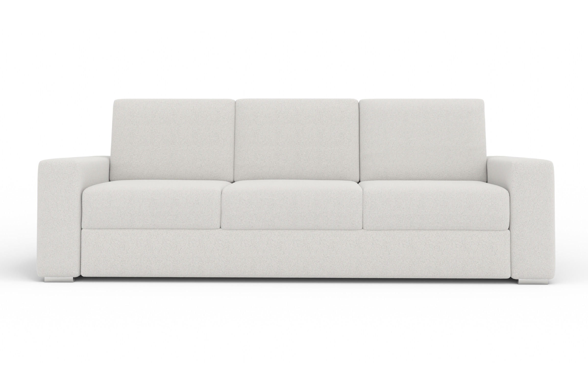 3-SITZER SOFA TOCO 245 cm breit in Boucle Weiß - Weiß, Holzwerkstoff/Textil (245/90/92cm) - Deine Möbel 24