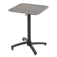 TERRASSENTISCH 70 X 70 cm, Schwarz - Schwarz, Metall (60/60/72cm) - Oviala