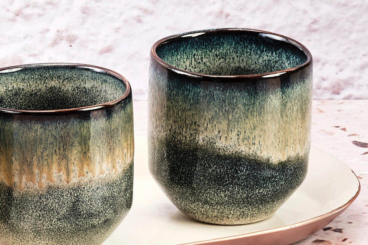 BECHER Genesis 150ml - 6er-Set - Erde - Grau, Keramik (0.15L) - Björn