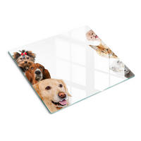 GLASPLATTE 60x52 cm Hunde Katzen - Beige, Glas (60/52cm) - TULUP