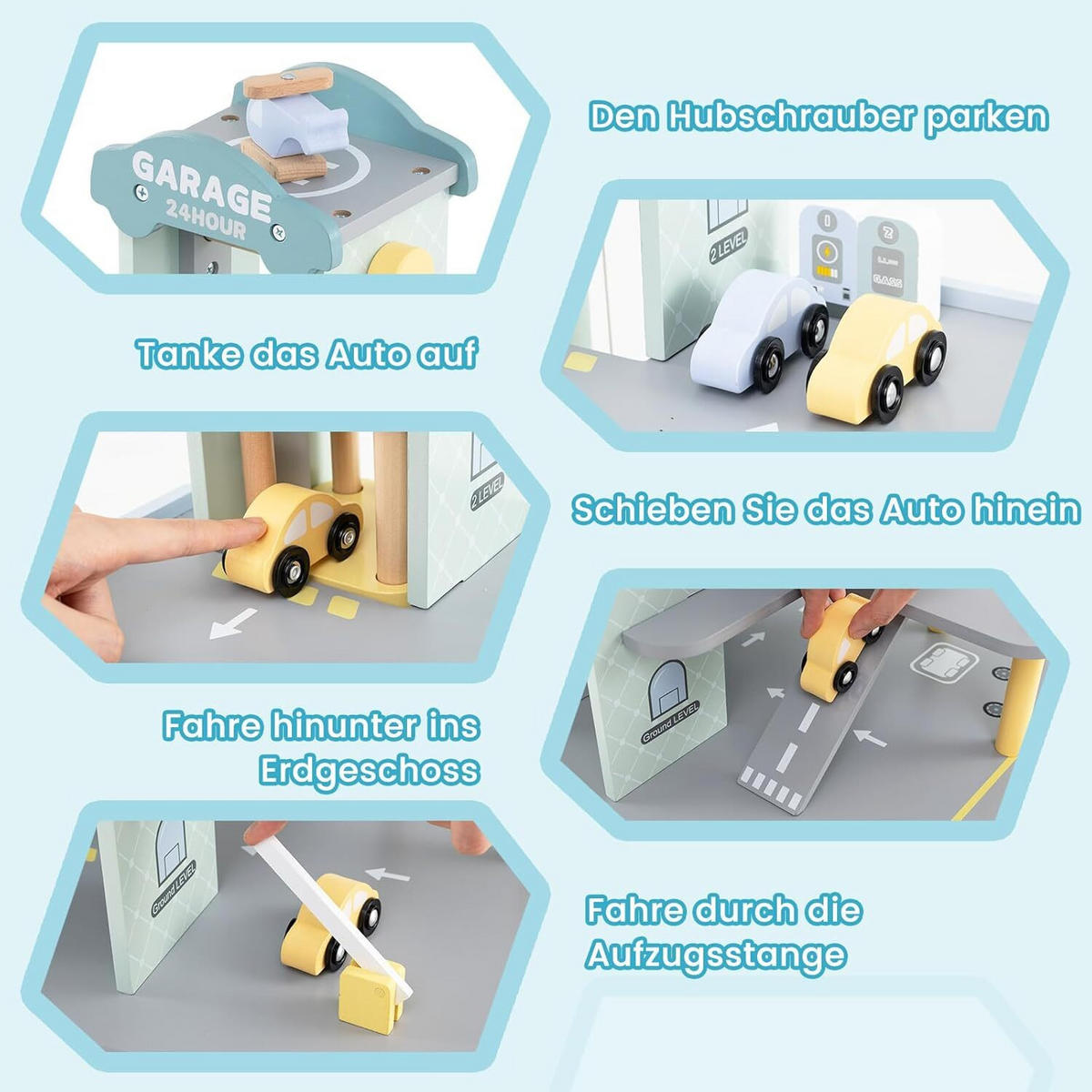 PARKHAUS 47cm Multicolor - Multicolor, Holz (40/47/50cm) - COSTWAY