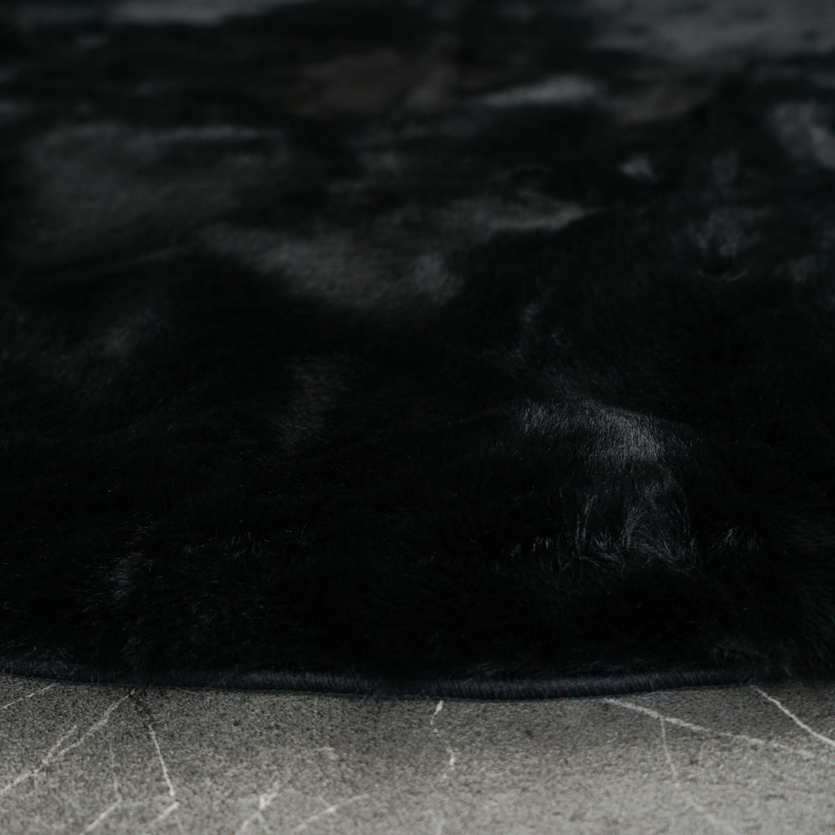 FELLTEPPICH CLOUD SUPER SOFT 200/200 cm Schwarz - Schwarz, Textil (200/200cm) - Consilio Concept