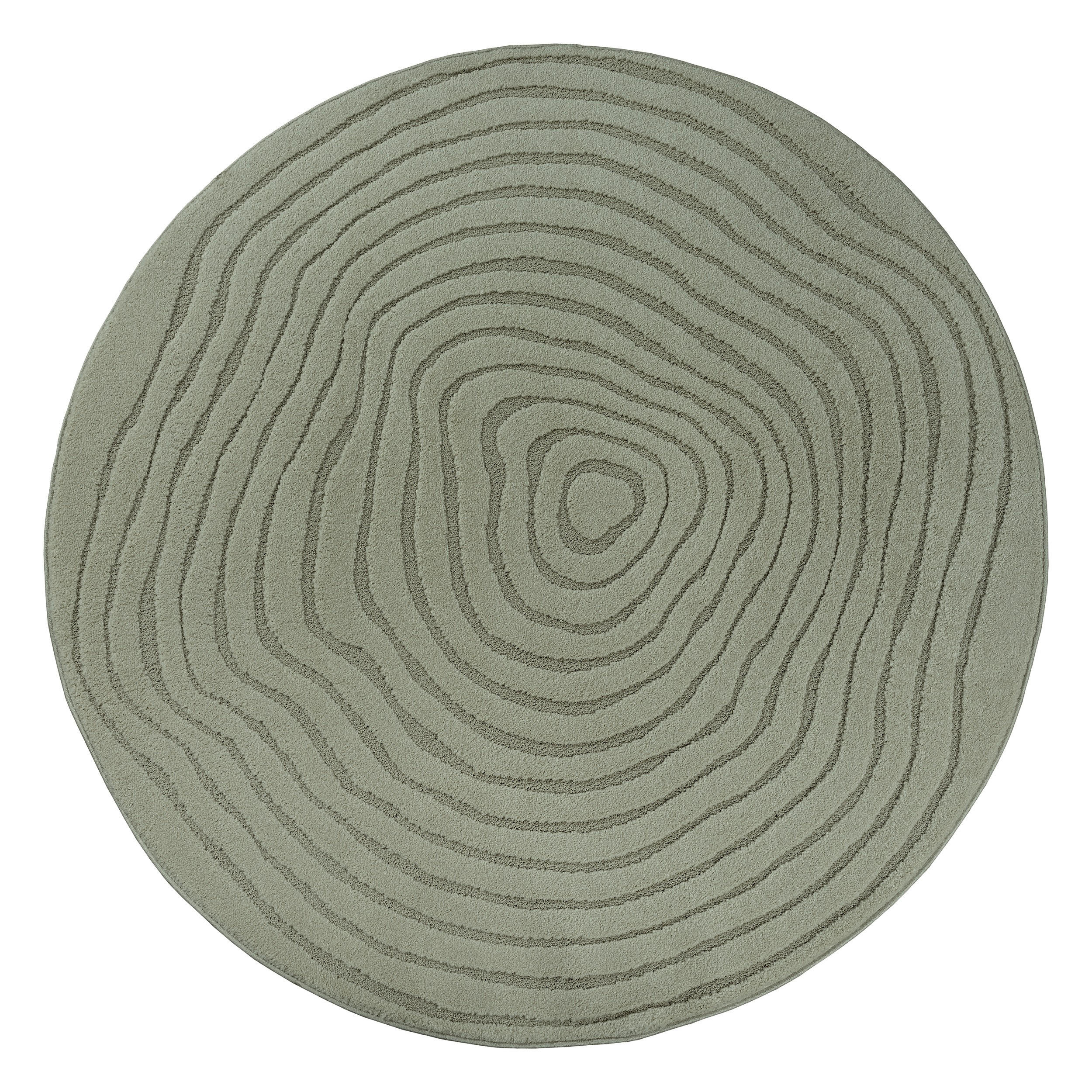 TEPPICH Kurzflor CETINA Gestreift Polypropylen-Polyester Grün 200 x 200 cm - Grün, Textil (200/200cm) - KADIMA DESIGN