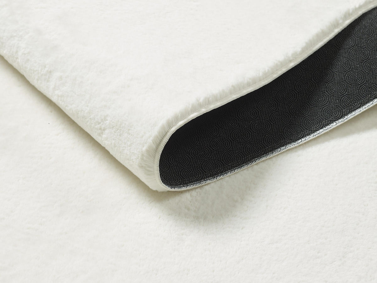KURZFLORTEPPICH Antirutsch Uni RUTOR Polyester Creme 160 x 220 cm - Beige, Textil (160/220cm) - KADIMA DESIGN