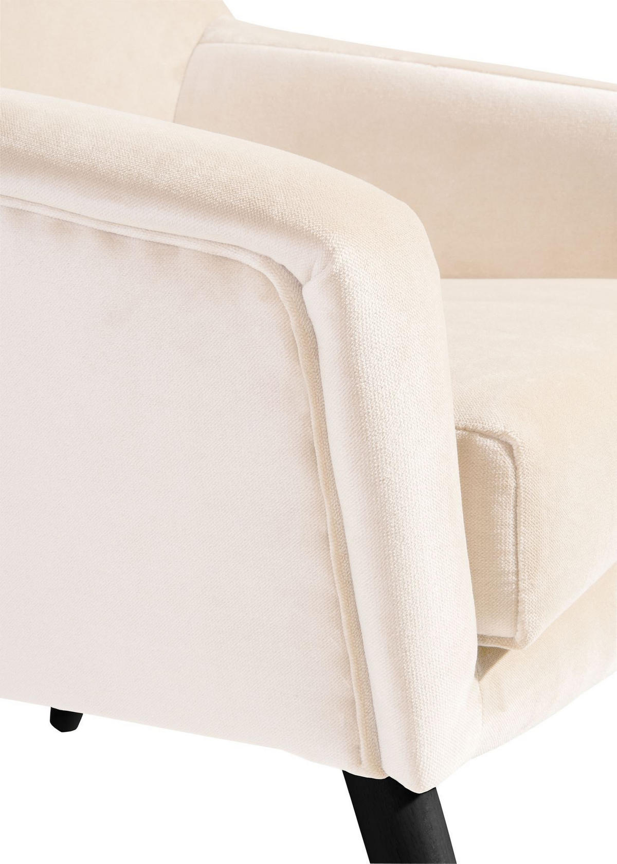 SESSEL Kachka Bezug Samtvelour Buche schwarz / creme - Buche Kolonial/Creme, Kunststoff (71/81/67cm) - 58aufmkessel