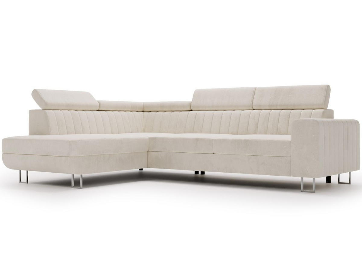 ECKSOFA Berona Beige Links - Beige, Holz/Textil (255/190cm) - Graingold