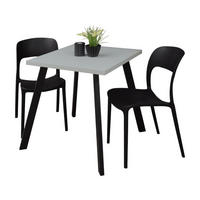 BARTISCH Eirene 70x70x75 schwarz matt/aqua matt lack - Hellblau, Metall (70/70/75cm) - 58aufmkessel