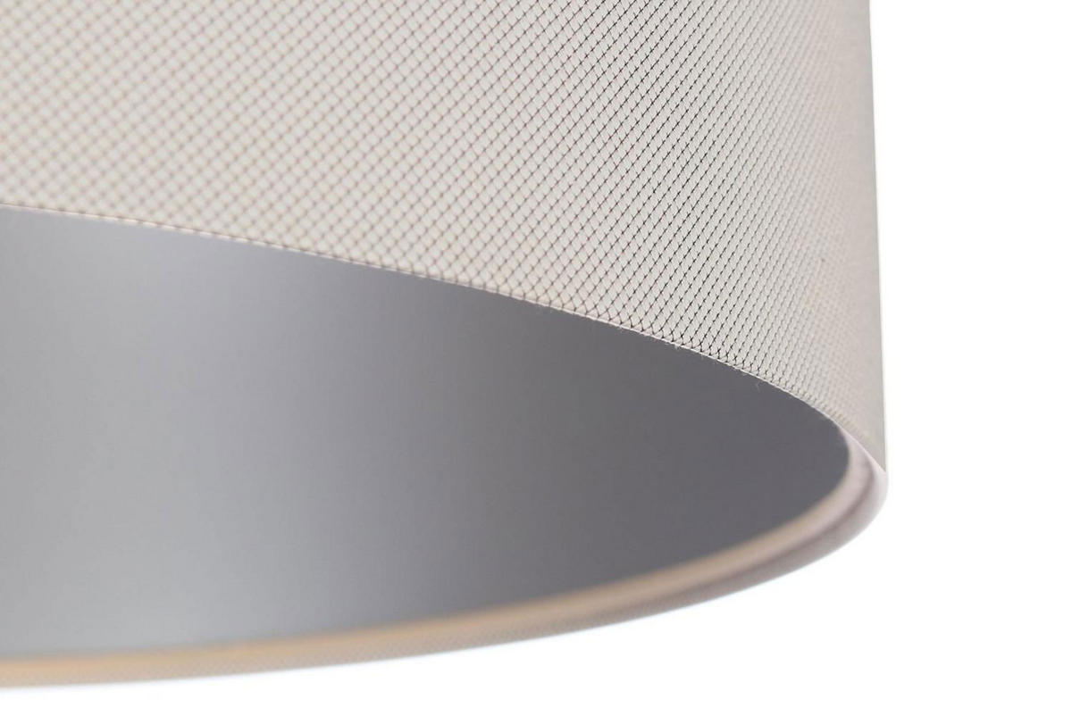 HÄNGELEUCHTE Silber 50/25 cm - Beige/Silberfarben, Kunststoff (50/0.8/25cm) - ONZENO