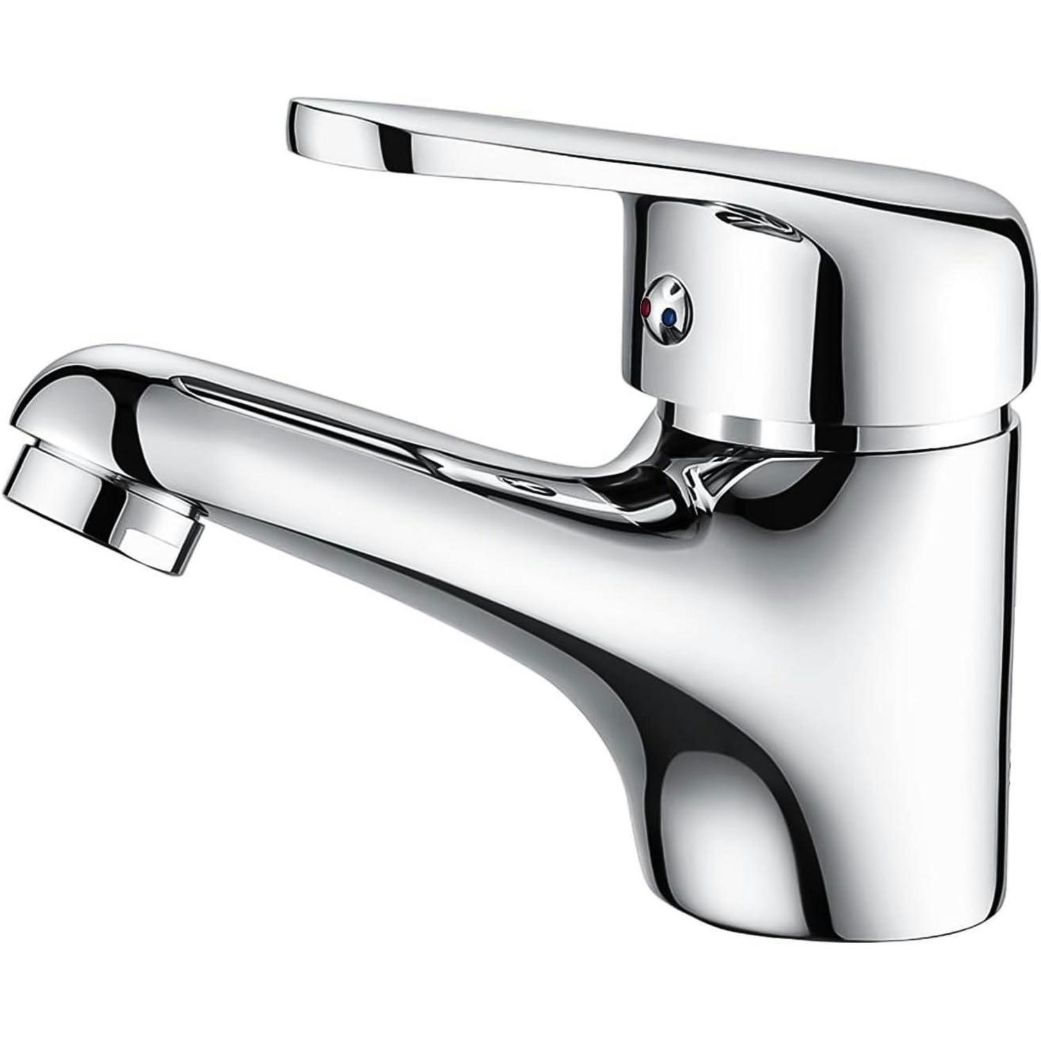WASCHTISCHARMATUR Einhandmischer Chrom ohne Ablaufgarnitur - Silberfarben, Metall (17/6/22cm)