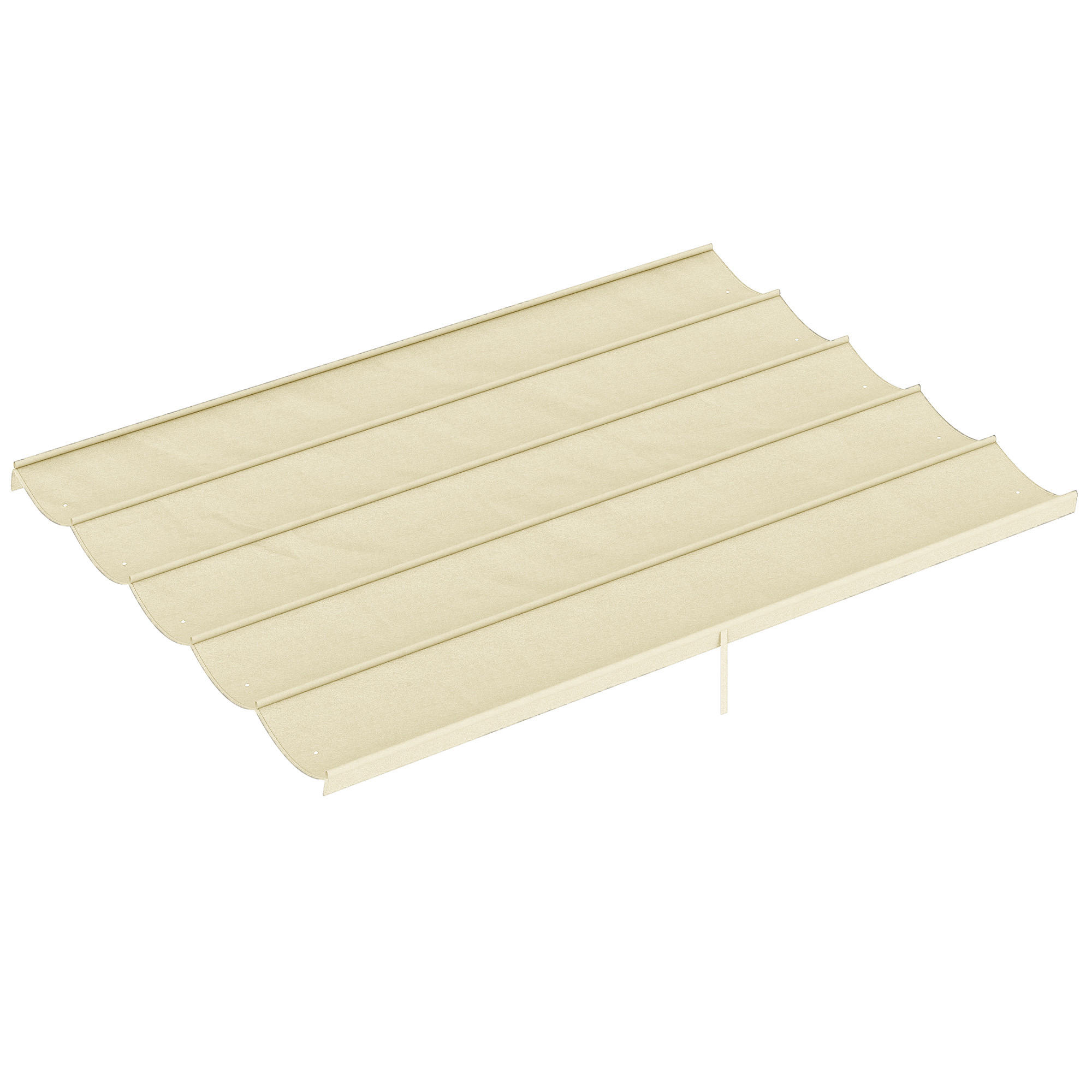 ERSATZDACH für 4 x 3 m Pergola, einziehbar, mit Regenabflusslöchern, wetterfest, Polyester, 350 x 260 cm Cremeweiß - Creme, Textil (350/6/260cm)