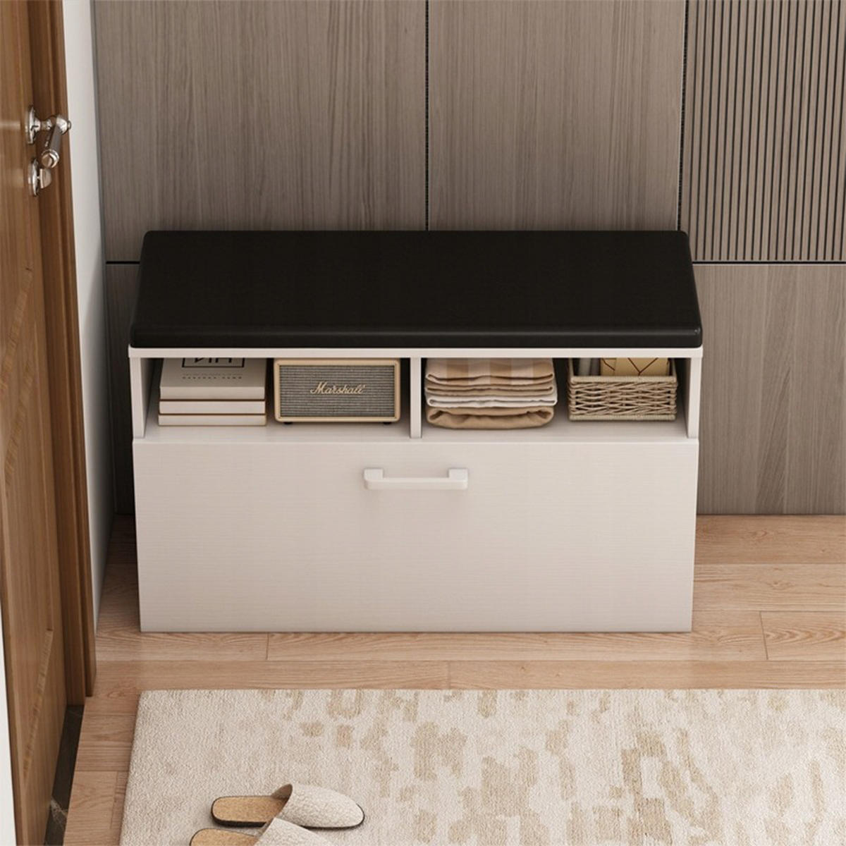 SCHUHSCHRANK, weiß 85/35/36 cm - Weiß, Holzwerkstoff (85/46/35cm)