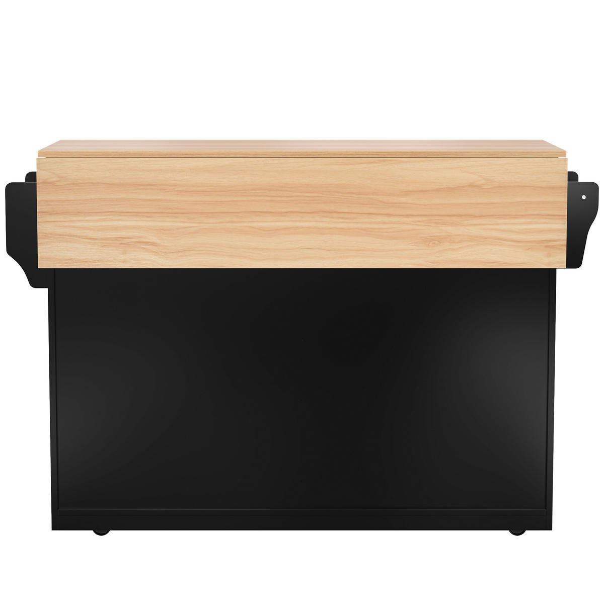KÜCHENINSEL DE-41292 120/46-70/91 cm mit klappbarer Tischplatte Schwarz - Schwarz, Holzwerkstoff (120/91.5/71cm) - ComfortXL