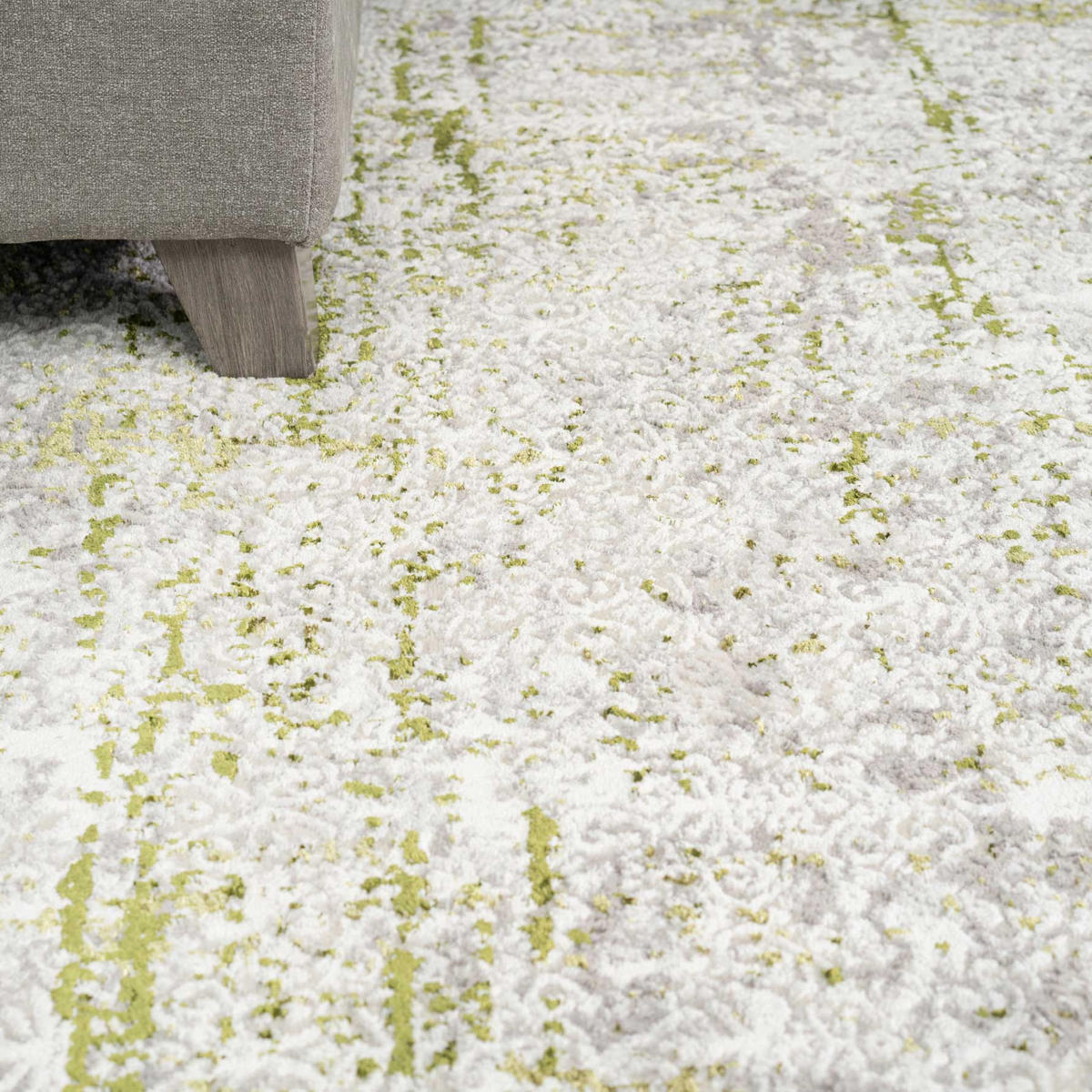 WEBTEPPICH Tweed Olivgrün - Olivgrün, Textil (120/170cm) - Kukoon Rugs