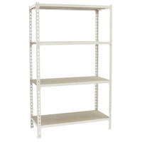 SCHWERLASTREGAL Mid Muli HxBxT 150 x 90 x 50 cm 4 Fachböden Fachlast 150 kg Weiß - Weiß, Metall (90/150/50cm) - PROREGAL