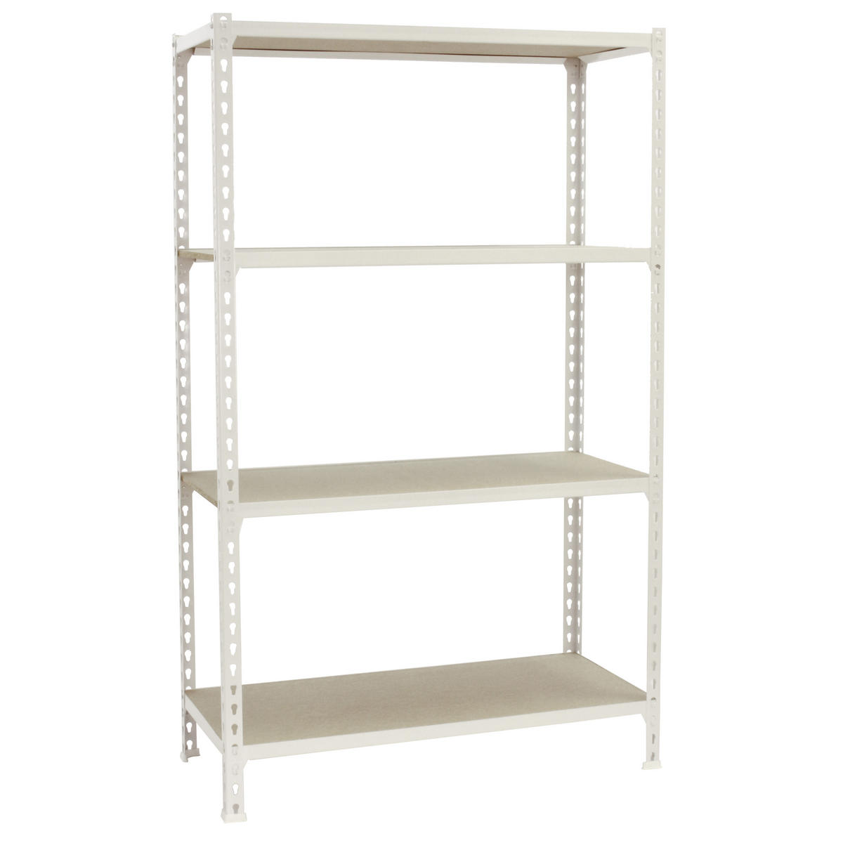 SCHWERLASTREGAL Mid Muli HxBxT 150 x 90 x 50 cm 4 Fachböden Fachlast 150 kg Weiß - Weiß, Metall (90/150/50cm) - PROREGAL