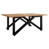 2-IN-1 COUCHTISCH UND ESSTISCH Xena Bis - Eichefarben/Schwarz, Holzwerkstoff/Metall (70/100/45cm) - MIRJAN24