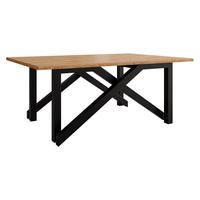 2-IN-1 COUCHTISCH UND ESSTISCH Xena Bis - Eichefarben/Schwarz, Holzwerkstoff/Metall (70/100/45cm) - MIRJAN24