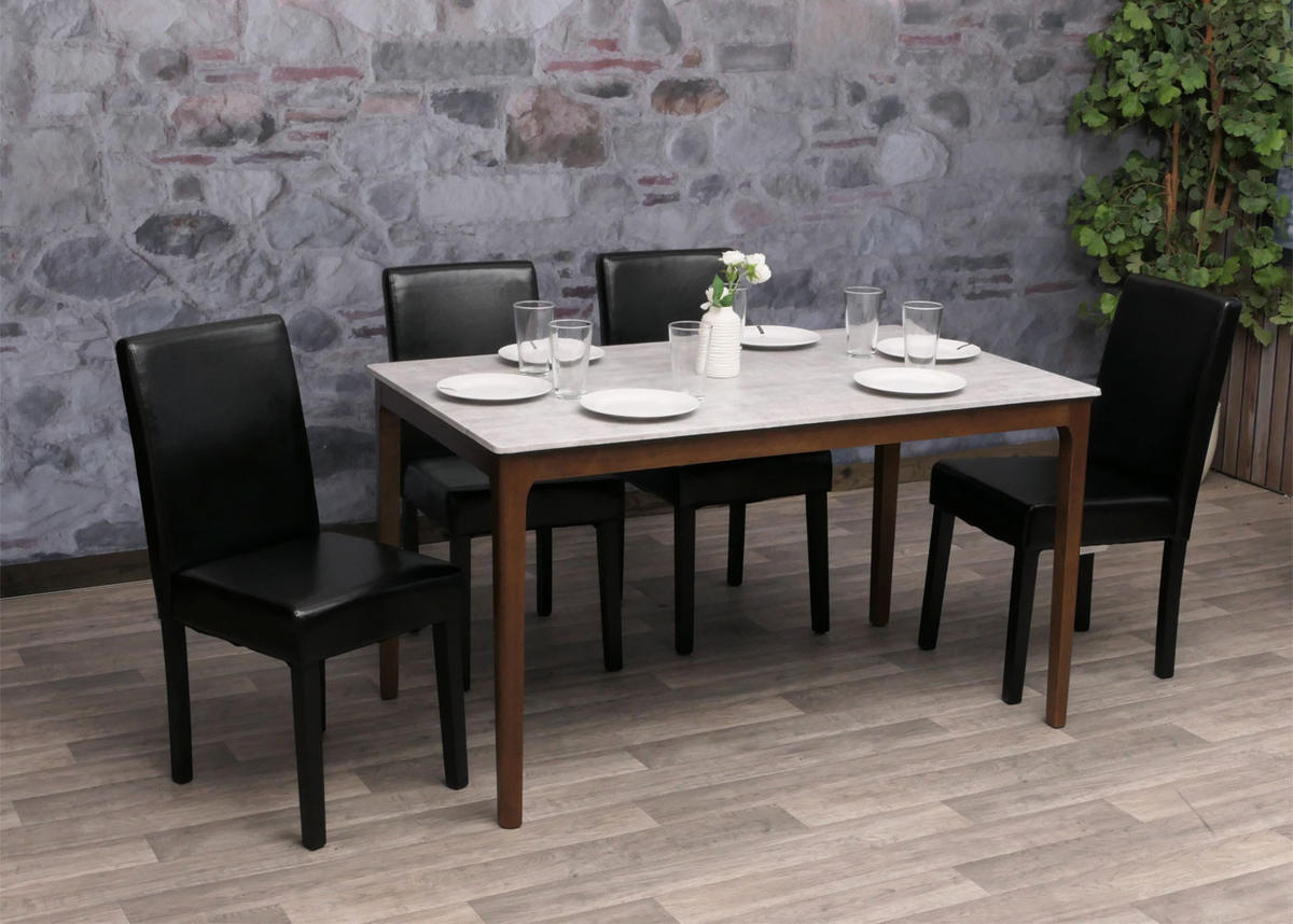 ESSZIMMERSTUHL Schwarz, Dunkelbraun 4er-Set - Dunkelbraun/Schwarz, Textil (43/90/56cm) - MCW