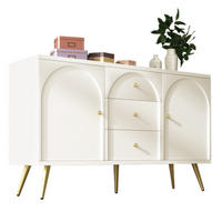 KOMMODE 140/40/84 cm mit 3 Schubladen und 2 Türen in Creme-Weiß - Weiß, Holz (140/40/84cm) - BEAOK