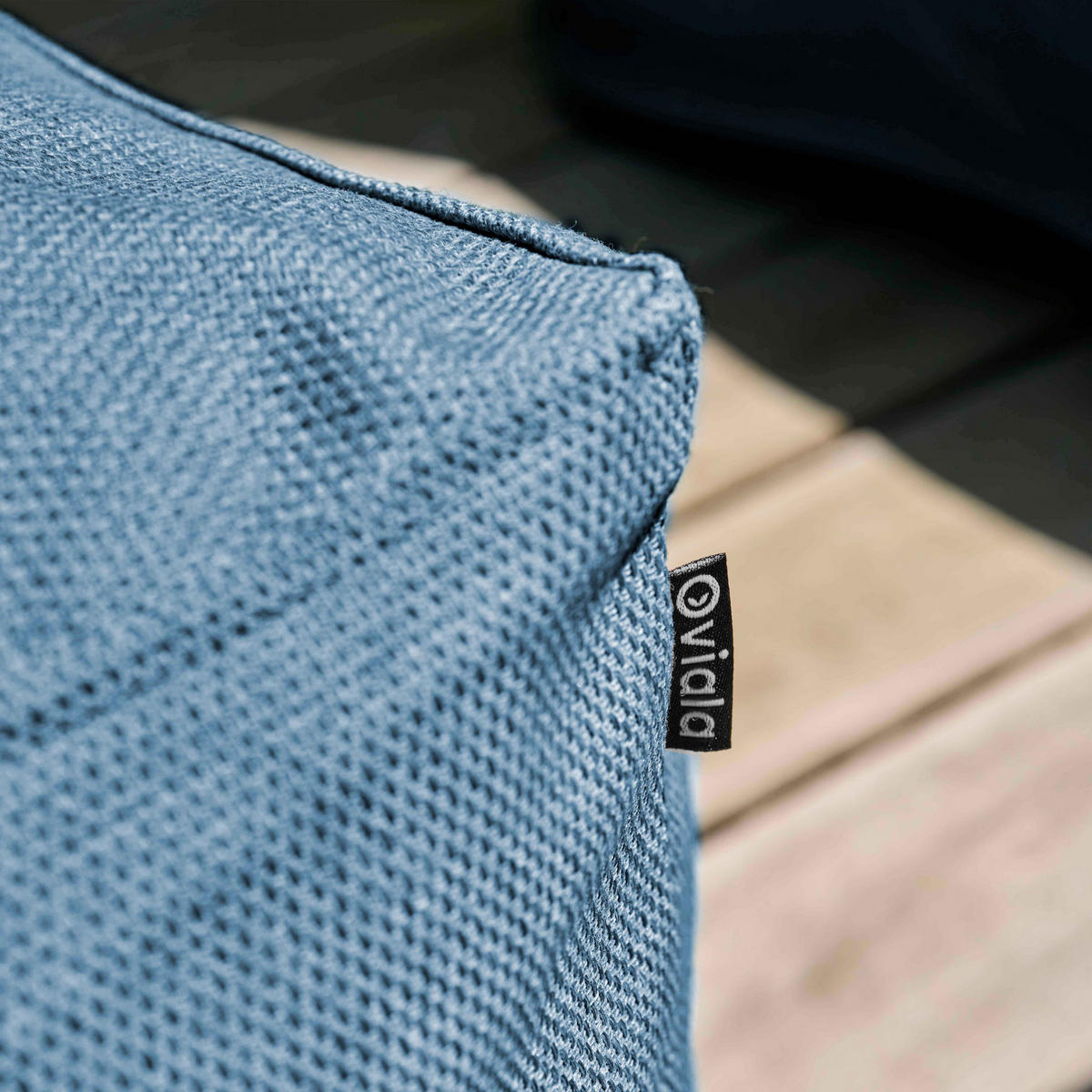 GARTENSOFA mit 4 Sitzplätzen, Grau - Grau, Textil - Oviala