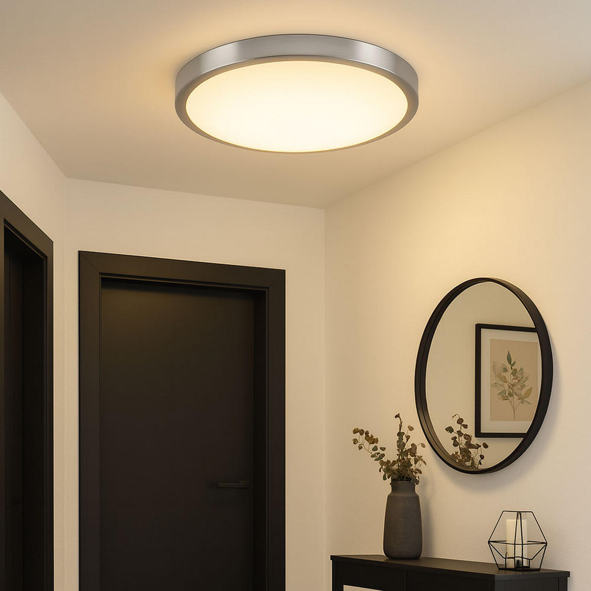 LED DECKENLEUCHTE Neptun Weiß Aluminium - Weiß, Metall (34/34/9cm) - Esto