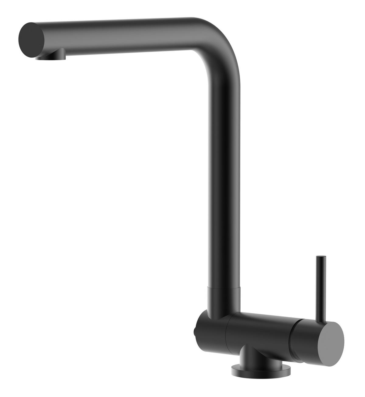VORFENSTER-KÜCHENARMATUR, Umklappbar 6 CM, Schwarz Matt, 360° schwenkbar - Schwarz, Metall (20/31.3/20cm) - VIZIO