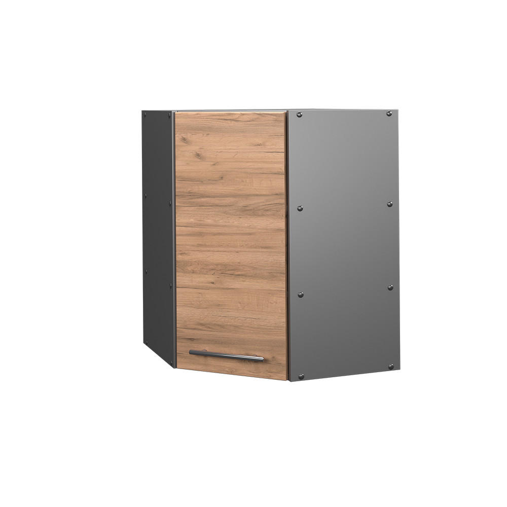 ECKHÄNGESCHRANK Fame-Line Goldkraft Eiche 57 cm - Anthrazit/Eiche Wotan, Holzwerkstoff (57/72/34.1cm) - Vicco