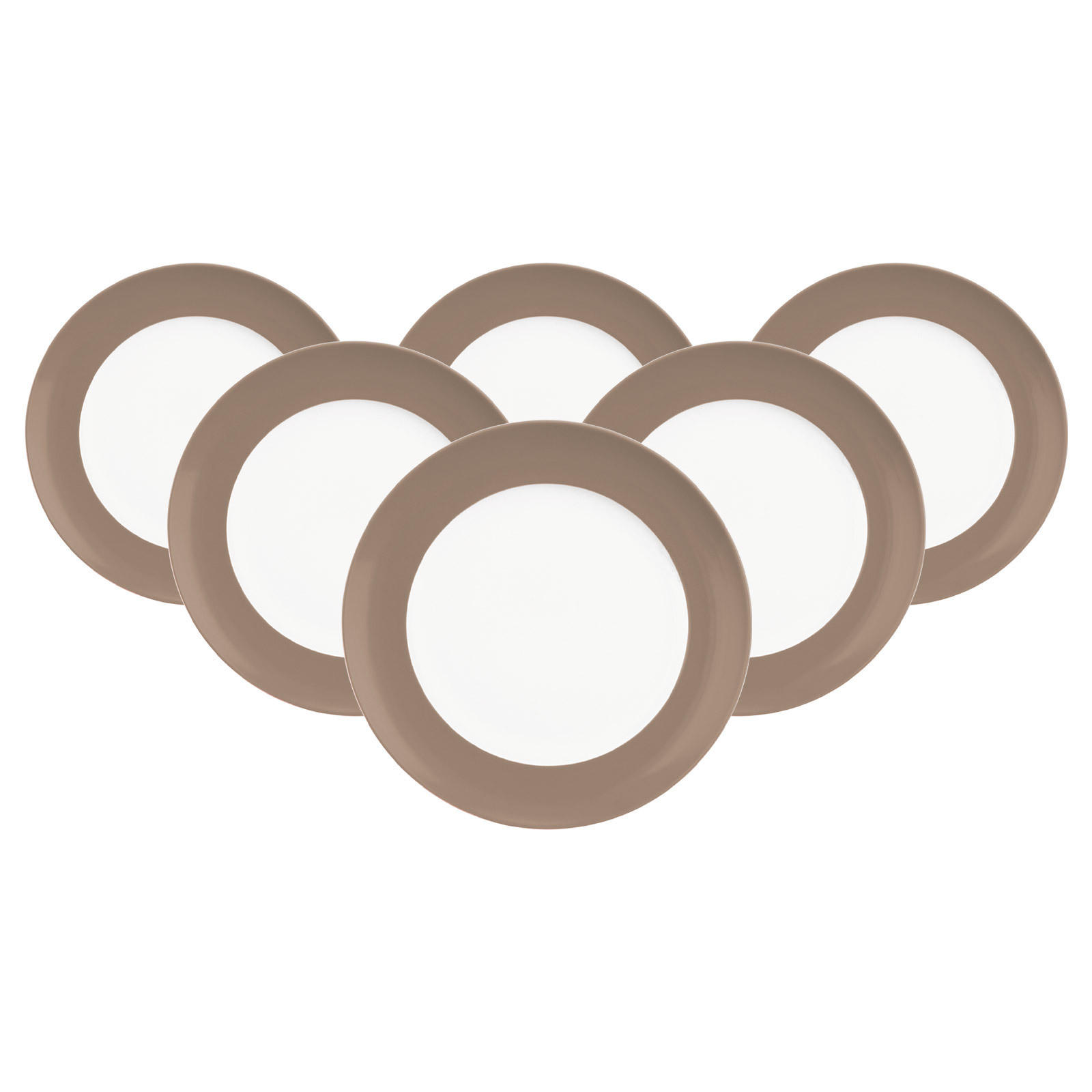 FRÜHSTÜCKSTELLER Liberty Pure Colors Cocoa Brown ø 22,5 cm 6er Set - Braun, Keramik (22.6cm) - Seltmann Weiden