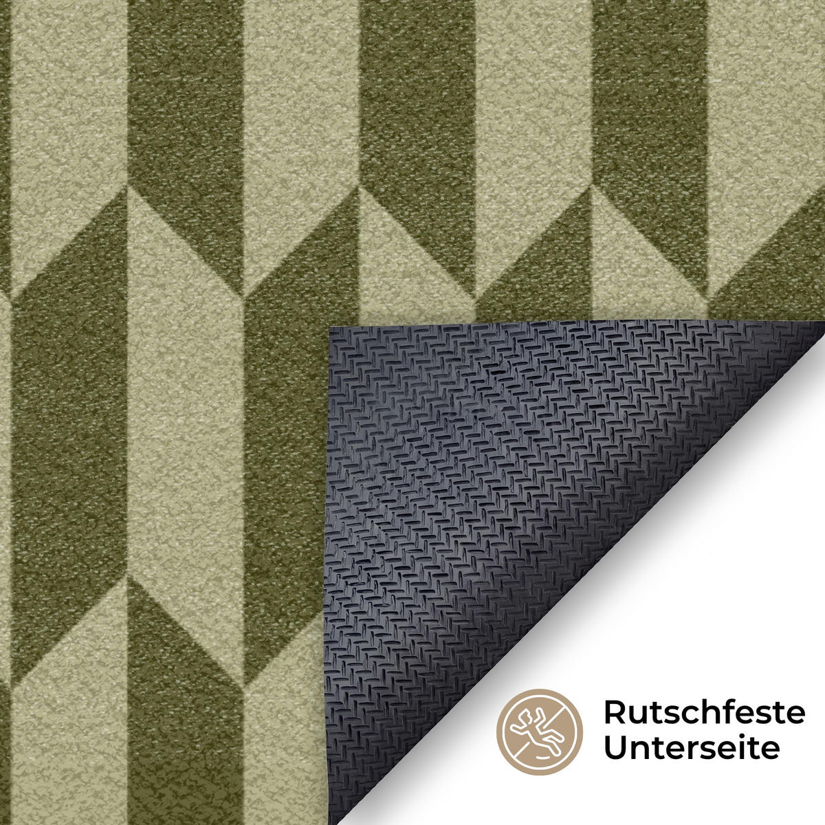 ROHOŽKA Vzor - abstraktní - zelená - letadla 120x80 cm - olivově zelená, textil/umělá hmota (120/0.4cm) - MuchoWow