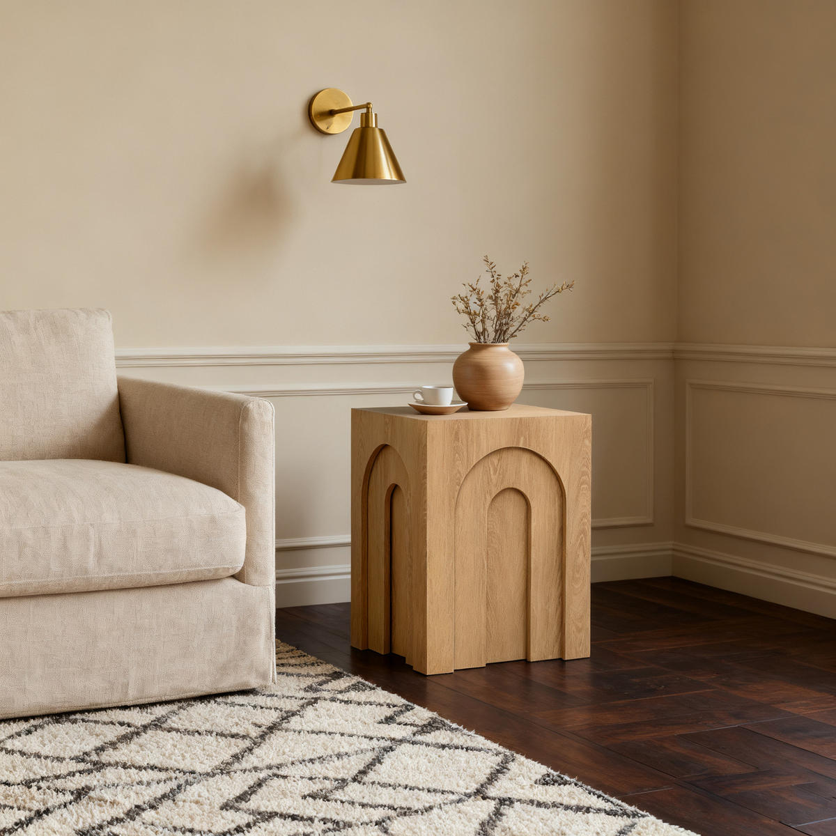 BEISTELLTISCHE 3er-Set Quadratisch, Holz | B37 x T37 x H48 cm - Braun, Holzwerkstoff (37/37/48cm) - Hometopia