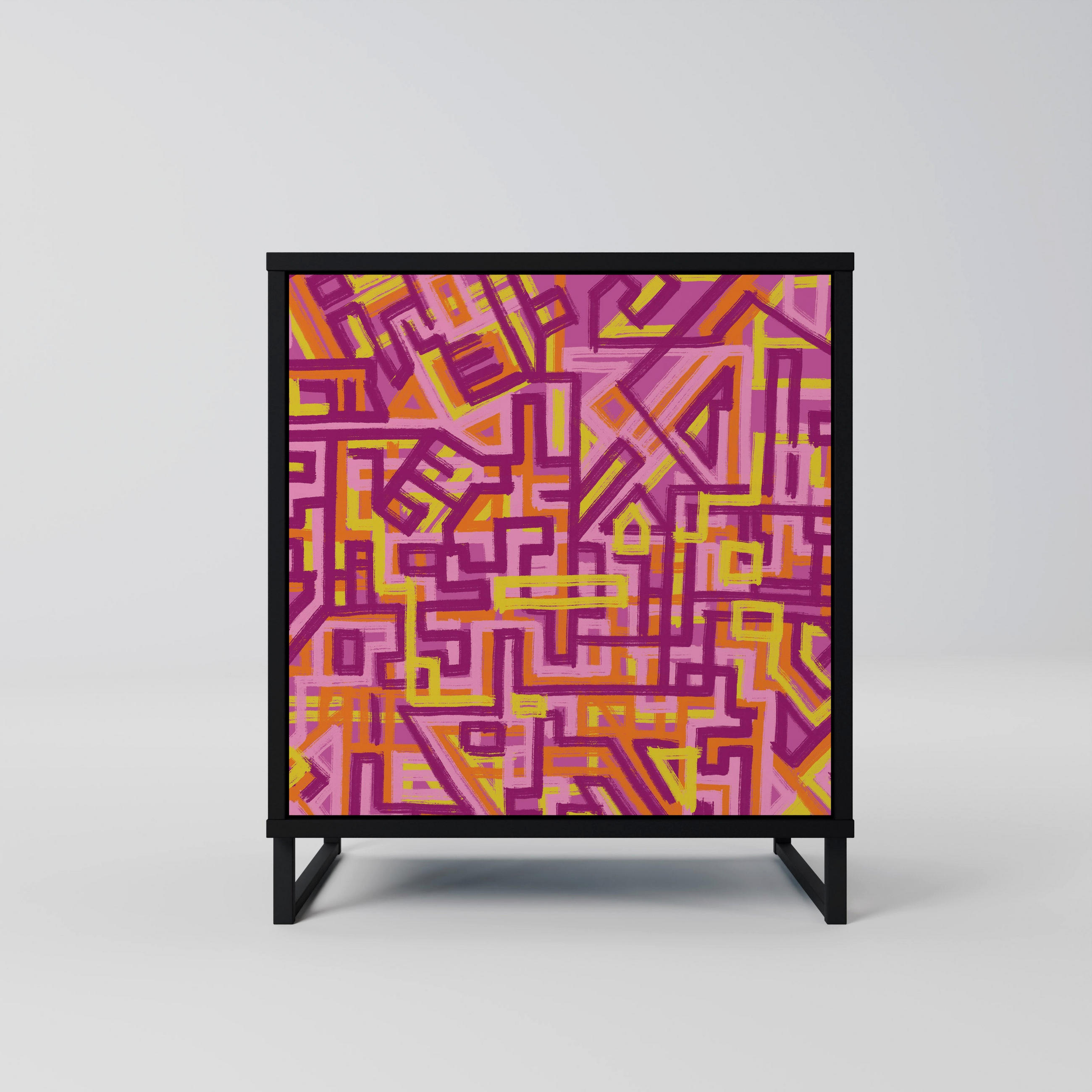 SpaceRebels Sideboard Schwarz 57.5x67.5x42 cm