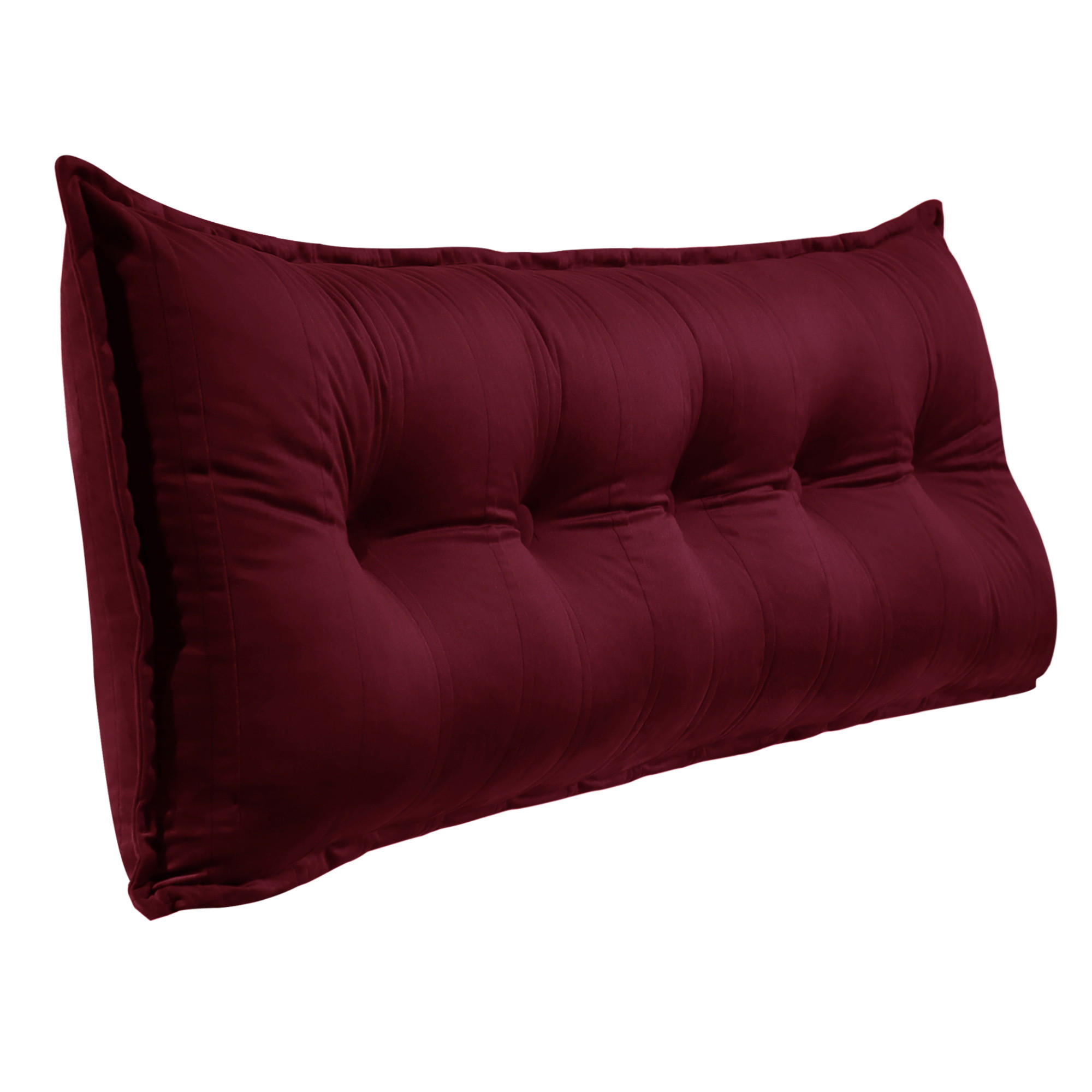 RÜCKENKISSEN Samtlook Weinrot 160 cm - Weinrot, Textil (45/160cm) - Vercart