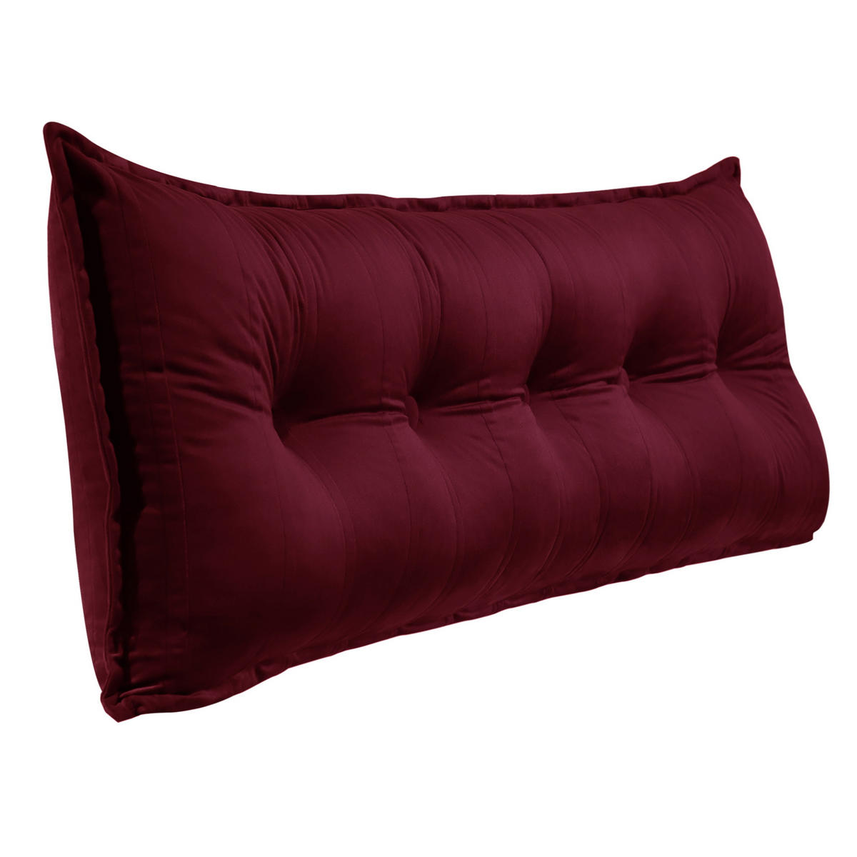 RÜCKENKISSEN Samtlook Weinrot 160 cm - Weinrot, Textil (45/160cm) - Vercart